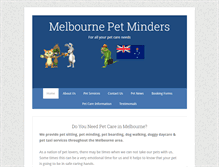 Tablet Screenshot of melbourne-petminders.com.au